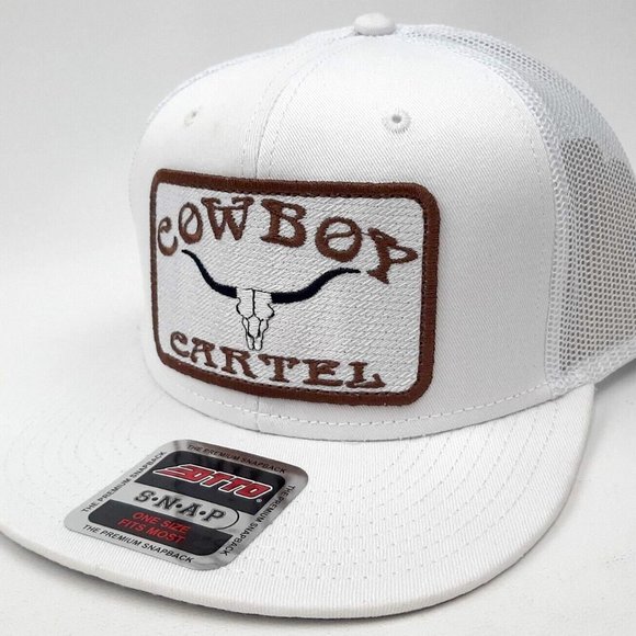 OTTO Other - Retro Cowboy Cartel Embroidered Patch Trucker Mesh Cap Hat White Snapback Otto